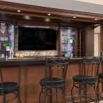 Custom Home Bar with TV