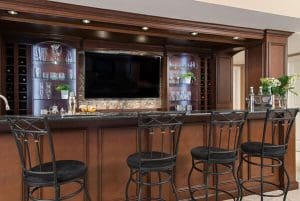 Custom Home Bar with TV