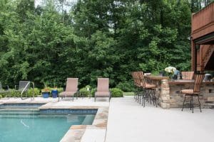 Outdoor Grill with Bar