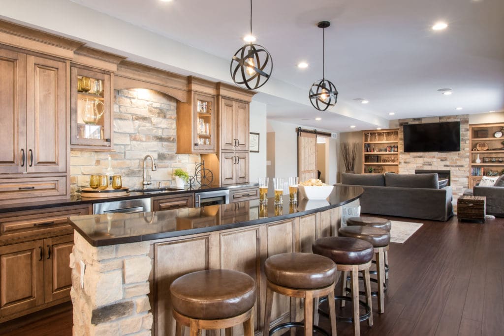 Custom Basement Bar by Liston Design Build