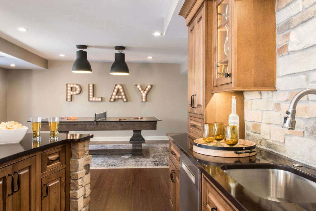 Remodeled Basement by Liston Design Build