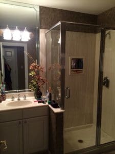 Lower Level Bath Before Remodel