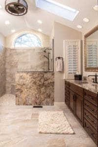 Redesigned master bathroom by Liston Design Build