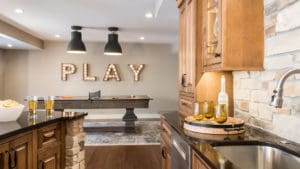 Basement remodel by Liston Design Build