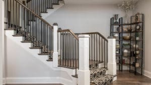 Renovated stairway and entryway by Liston Design Build