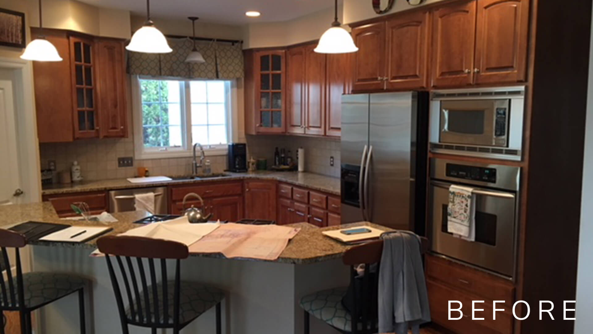 Before kitchen redesign by Liston Design Build