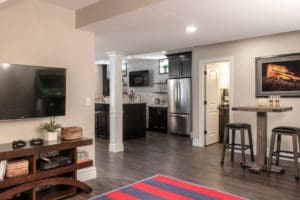 Basement remodel by Liston Design Build