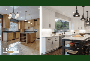 Before and After of a Remodeled Kitchen by Liston Design Build